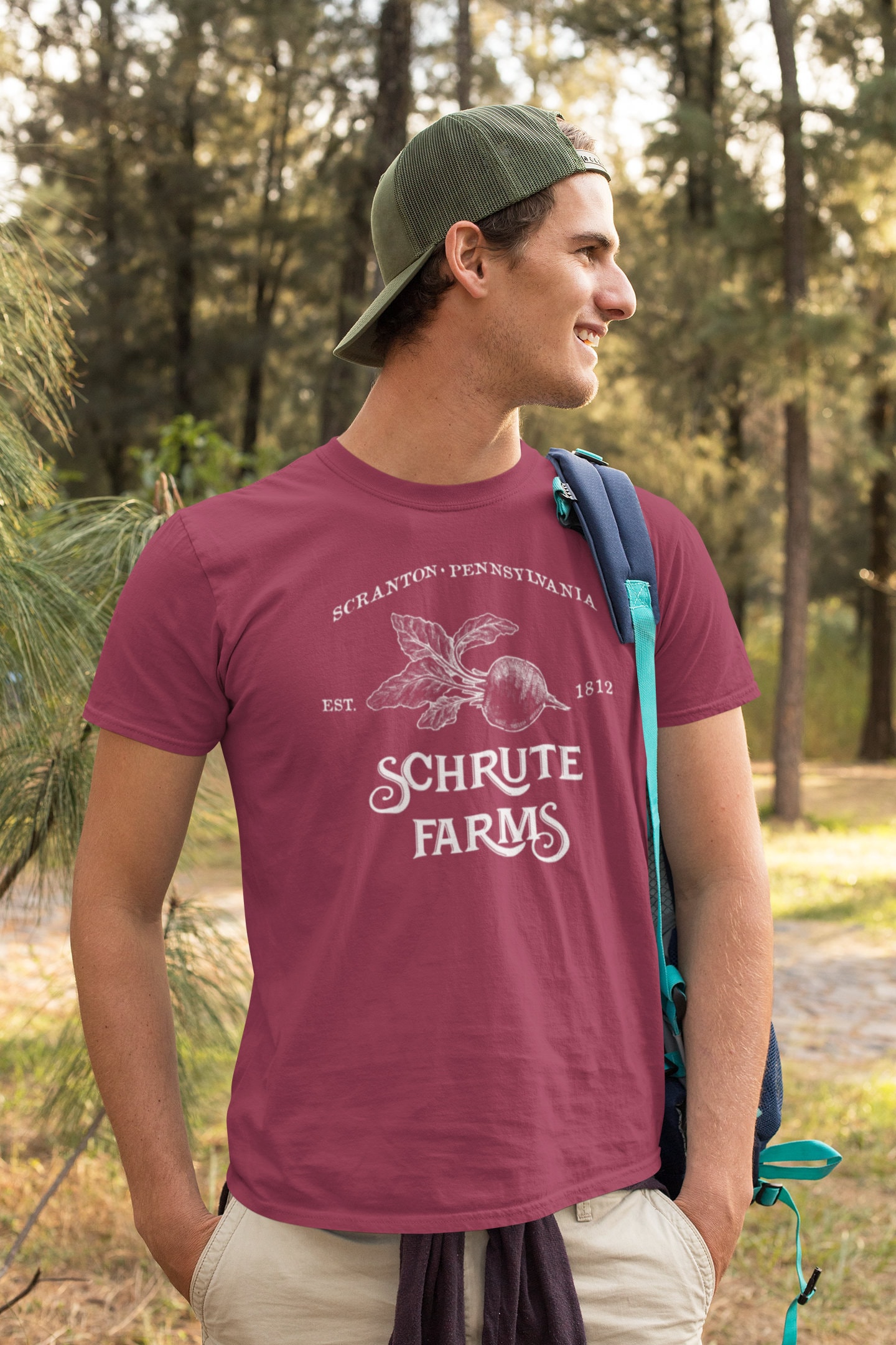 Schrute Farms Scranton funny shirt tshirt Dwight Quote beets bears men's unisex fan screenprint art outdoor novelty nature matching vacation