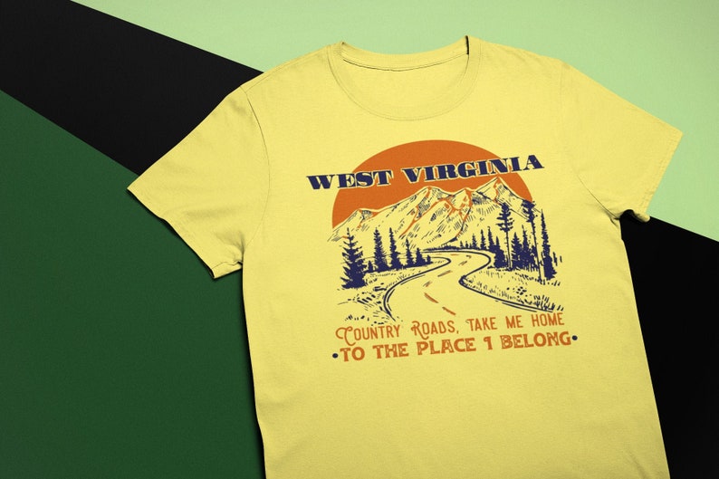NEW West Virginia T Shirt Screen Printed State Tshirt Etsy