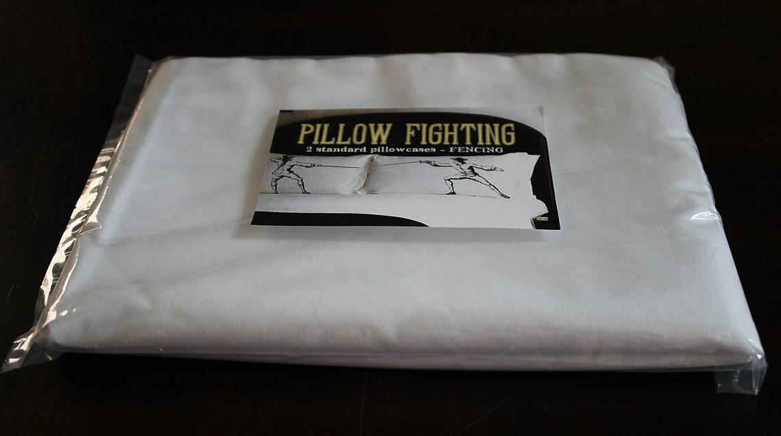 PILLOW FIGHTING Fencing Pillowcase Set Swords Fight Olypmics Etsy