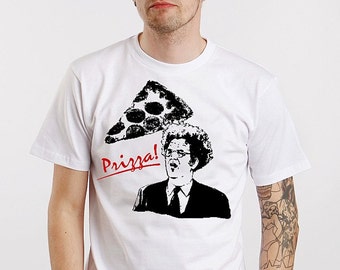 Free Shippig - Dr Brule PRIZZA funny Quote fan art Mens white t Tee Shirt eric birthday doctor dingus and gift tim show