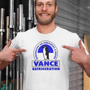 Vance Refrigeration, FUNNY shirt tshirt, Dwight Quote, Bob Vance men's unisex fan Schrute Farms Scranton logo brand screenprint art novelty image 3