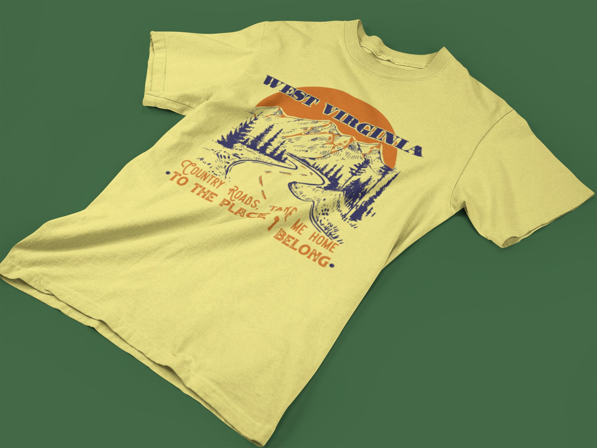 West Virginia T Shirt Tourist Tshirt Country Roads Take Me Etsy