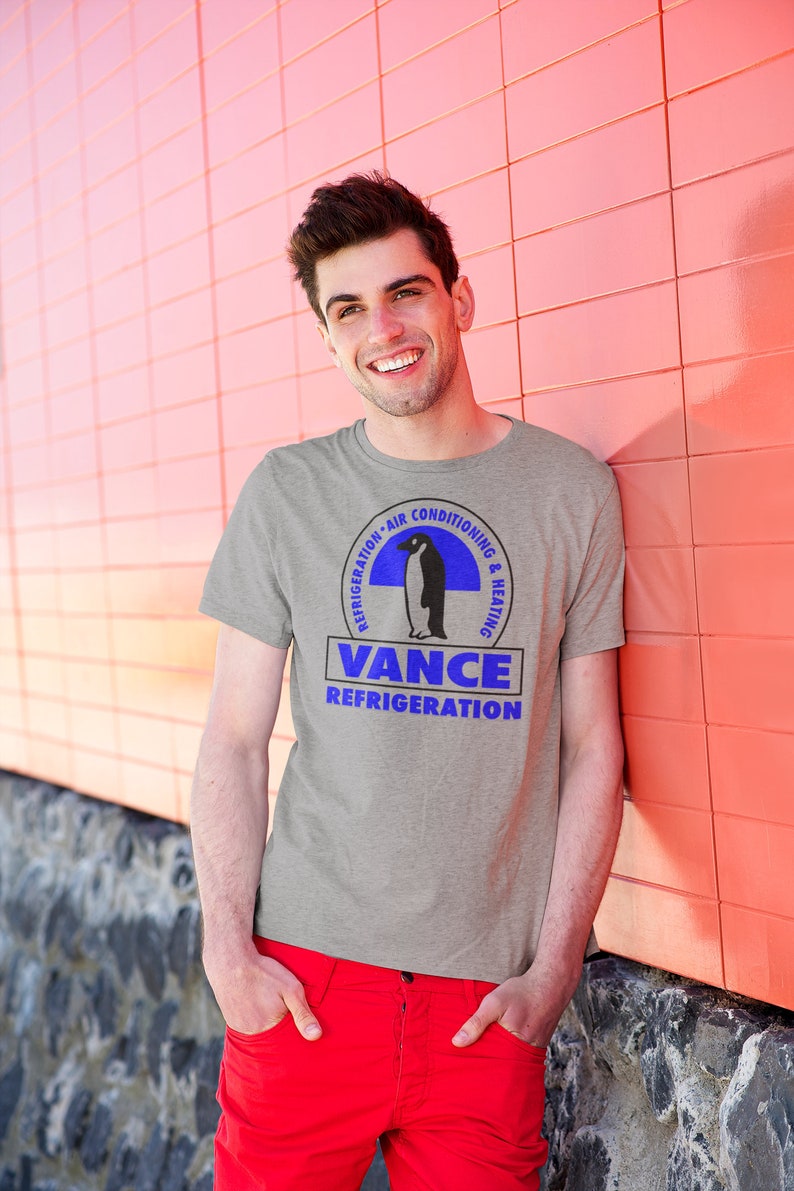 Vance Refrigeration, FUNNY shirt tshirt, Dwight Quote, Bob Vance men's unisex fan Schrute Farms Scranton logo brand screenprint art novelty image 1