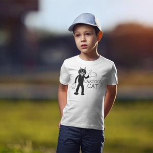 child Cartoon Cat tshirt, Sirenhead moon art figure shirt, milkwalker fan, scp gaming boys unisex t-shirt gift toy sounds villain Gamer cool