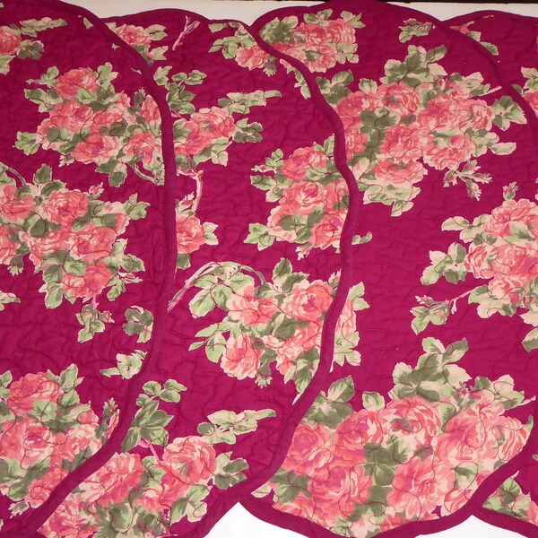 Quilted Placemats Set of 4 Etsy