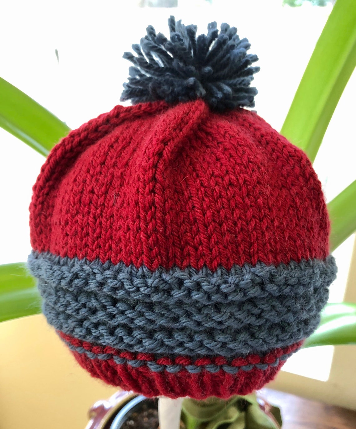 Adorable Hand Knit Baby Boy Beret Hat Infant Boy Hat Hand Etsy