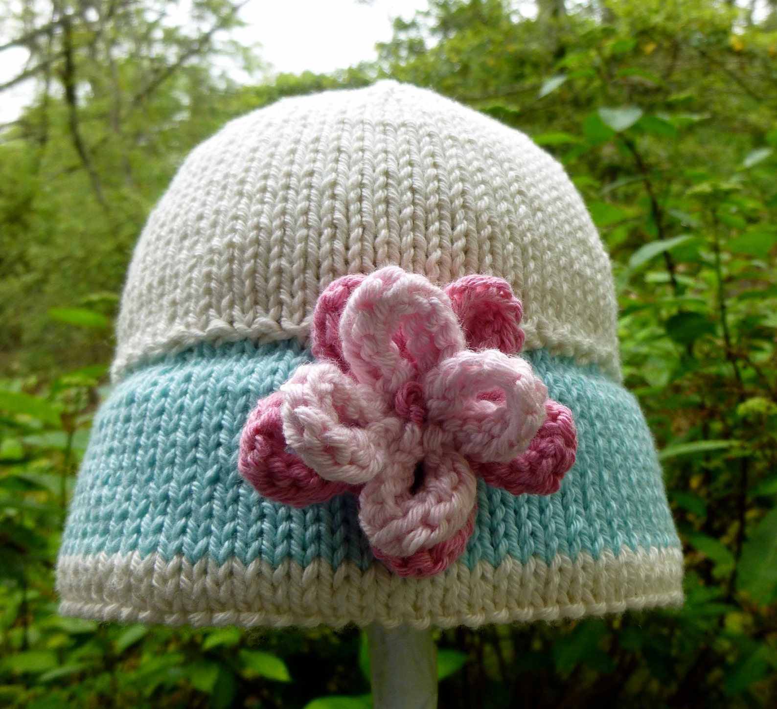 Precious Hand Knit Baby Girl Sun Hat Sunhat Infant Hat Etsy