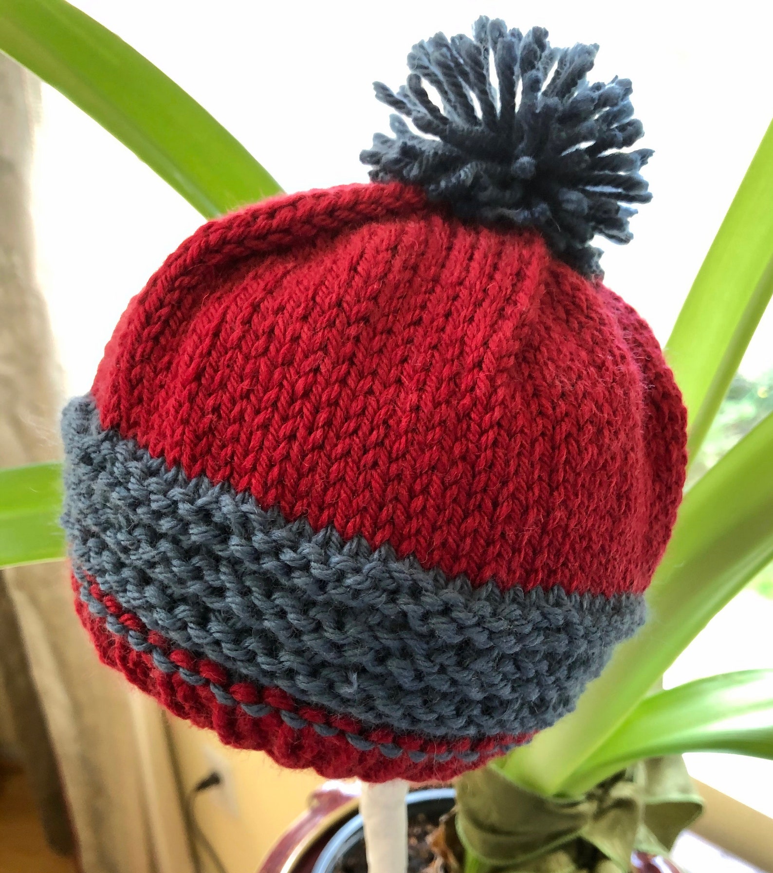 Adorable Hand Knit Baby Boy Beret Hat Infant Boy Hat Hand Etsy