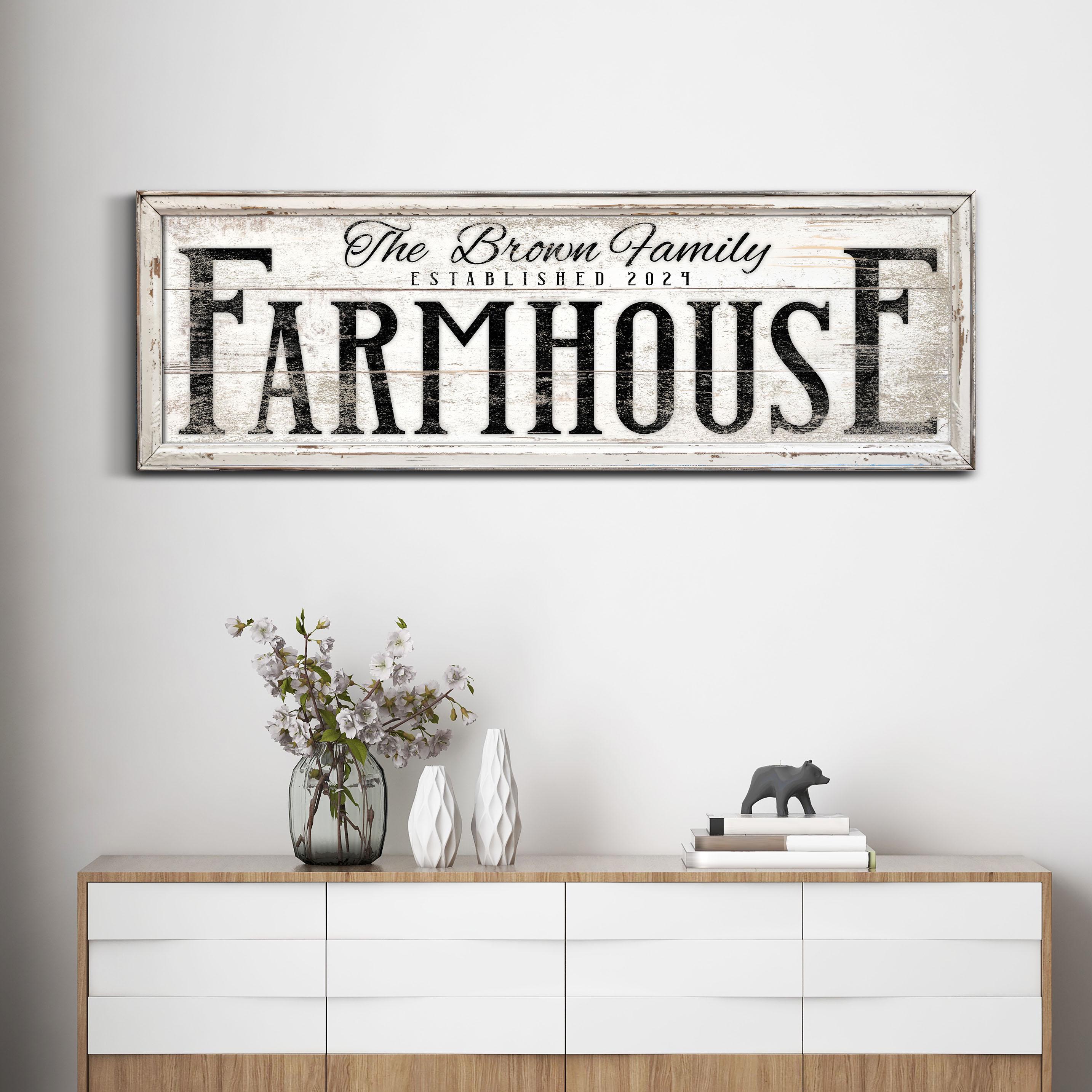 Custom Rustic Farmhouse Sign, Personalized Modern Farmhouse Wall Decor ...