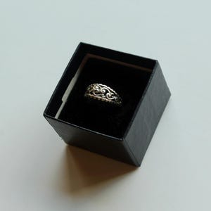 Vintage Sterling Silver Ring | Size 6 3/4 | Intricate Band | Marked Sterling | Sleek Minimalist Design | Retro Silver Statement Ring