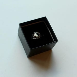 Vintage Sterling Silver Yin Yang Ring | Multiple Sizes | Sterling Silver Band | Boho Spiritual Jewelry