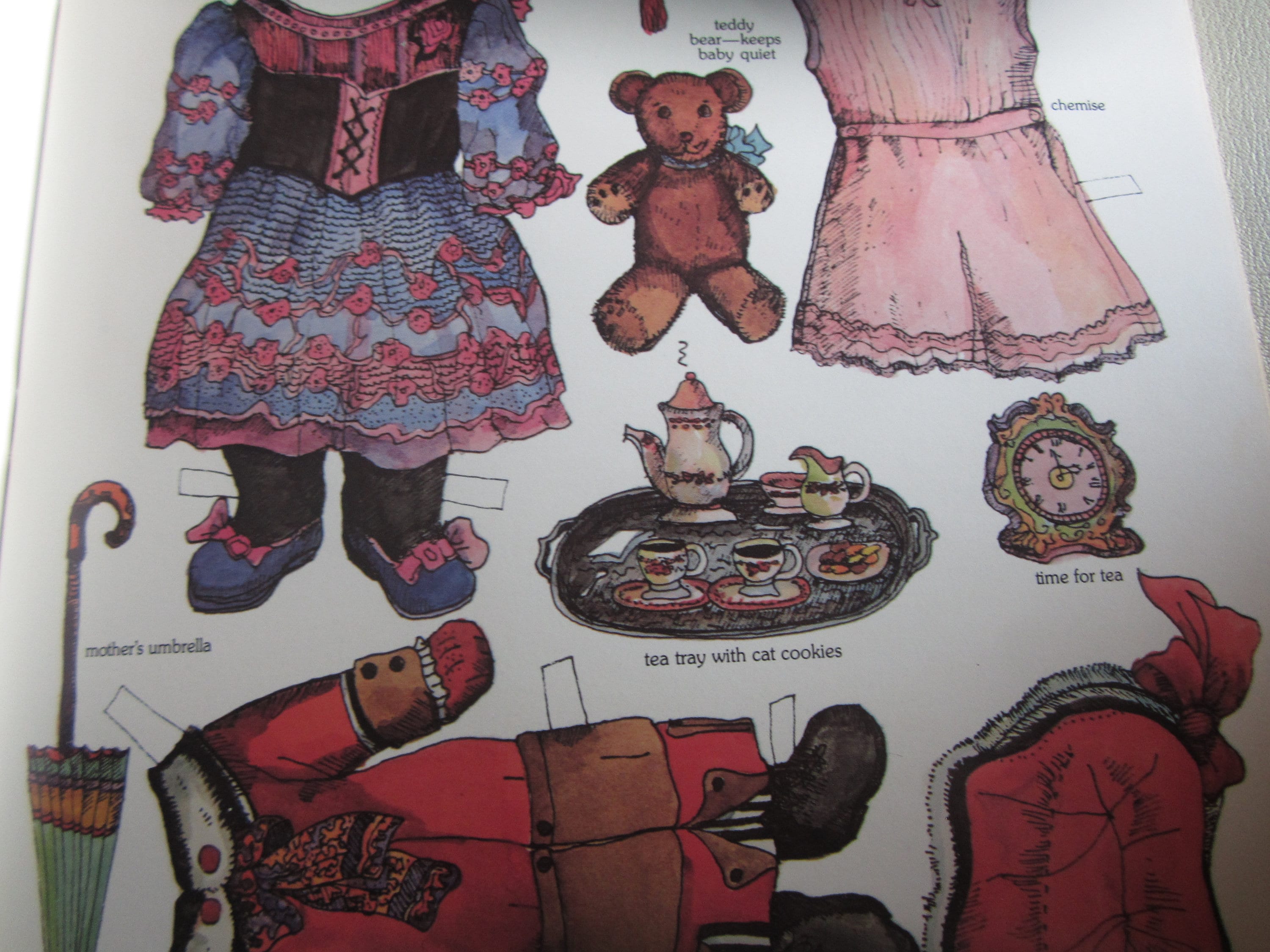 1984 Victorian Cat Family. Paper Dolls Complete in Full Color. Etsy