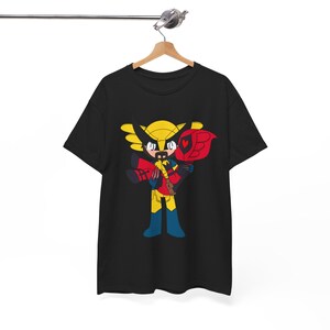 Comic Book Superhero Mashup Unisex Tee, Funny Axolotl Design, Novelty Gift Shirt, Chili Axolotl Deadpool Wolverine Tee, Geeky Graphic Tee
