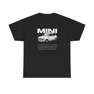 Mini Cooper Morris Vintage Heavy T Shirt, vintage car tee, gifts for car guys, mini cooper shirt for men, car tee, mini shirt, gift for dad