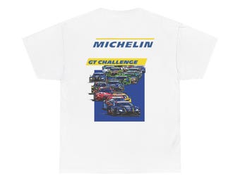 Camiseta Michelin GT Challenge Racing Heavy, camiseta de coche clásico, regalos para amantes de los coches, camiseta de coche, camiseta de carreras para hombres, camiseta de coche de carreras