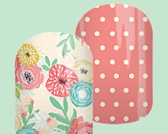 Blooms In Rose - Custom Jamberry Nail Wraps
