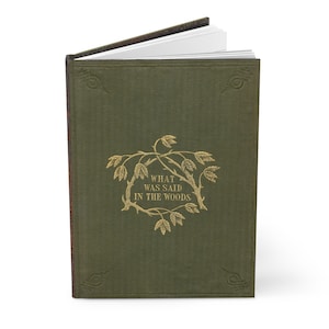 Antiqued Green Forest Woodland Book Cover Hardcover Lined Journal