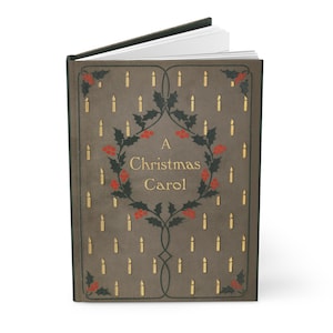 Vintage Styled A Christmas Carol Lined Hardcover Journal