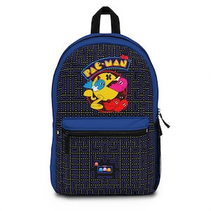 Retro Pac-Man Backpack, Gaming Bag, School Essentials, Gift for Gamers, Nostalgic Accessories