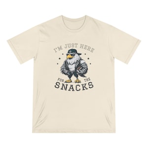 Funny Eagles Snack Lover T-Shirt, Casual Tee for Game Day, Cute Gift for Foodies, Sports Event Shirt, Lightweight Summer Top