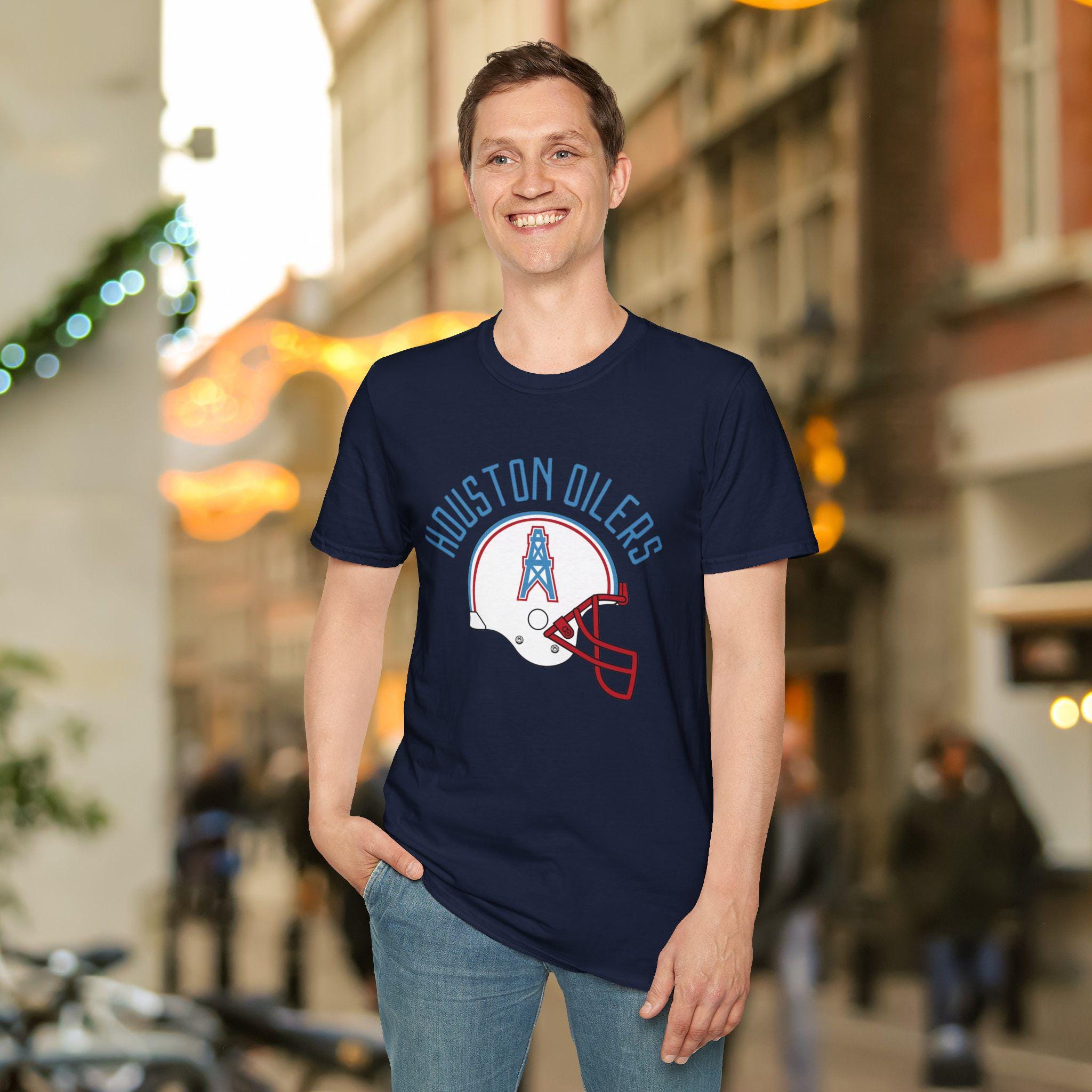 Houston Oilers Vintage Unisex Softstyle T-Shirt | Retro Sports Tee, Casual Wear, Game Day Apparel, Gifts for Fans, Athletic Fashion