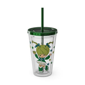 Patty OGreen Acrylic Tumbler, Rainbow Brite 1980s Retro TV Cartoons, Colorful Drinking Cup, Gift for 80s Cartoon Fans