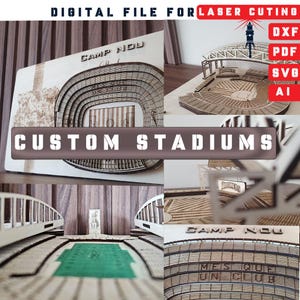 Custom Layered Wood Stadium Wall Art of your choice