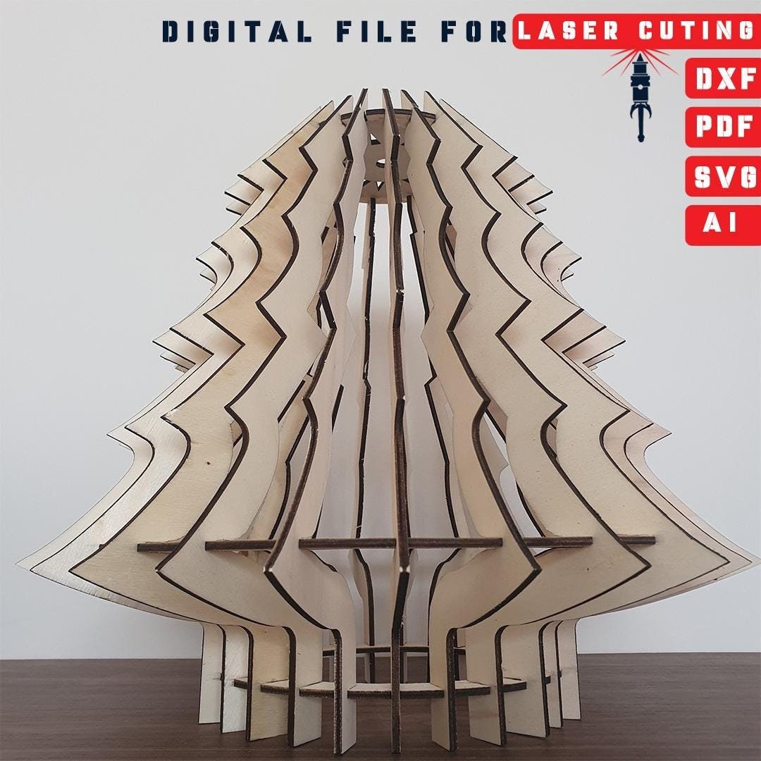 Plywood Christmas Tree Lamp Laser Cut Files - Etsy