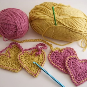 Love Heart Party Bunting PDF Crochet Pattern - Instant Download