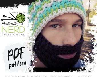 Patrón de barba a crochet solamente - Descarga instantánea