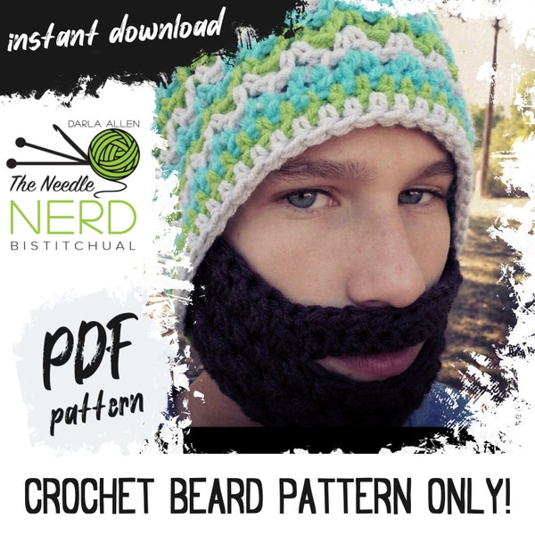 Crochet Beard Pattern Only - Instant Download