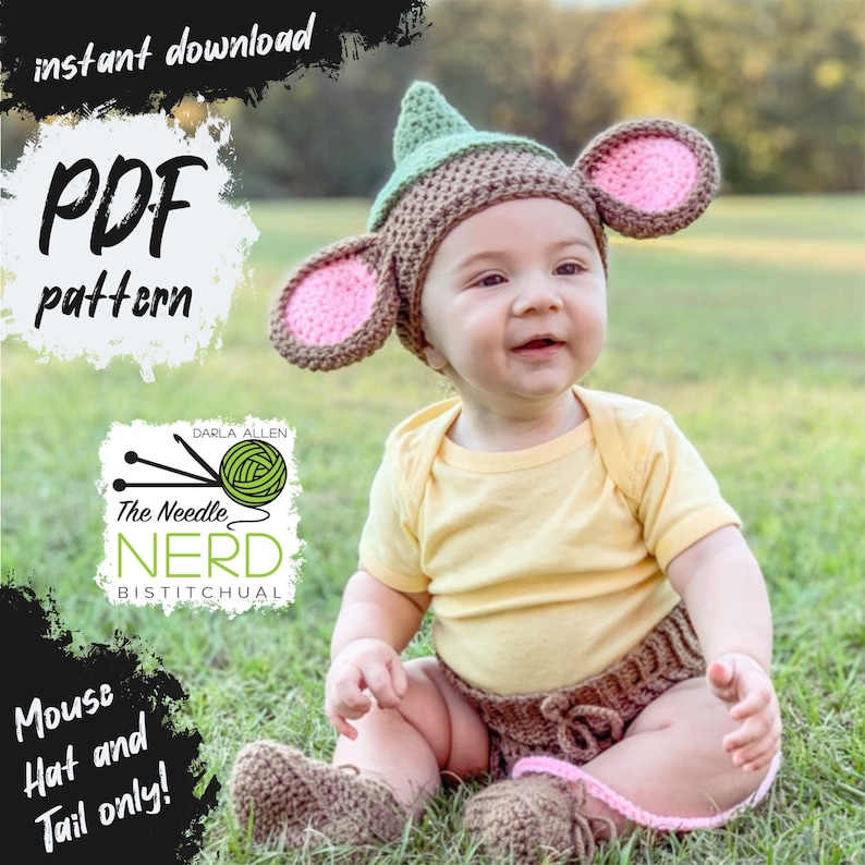 Mouse Hat & Tail PDF PATTERN Instant Download Etsy