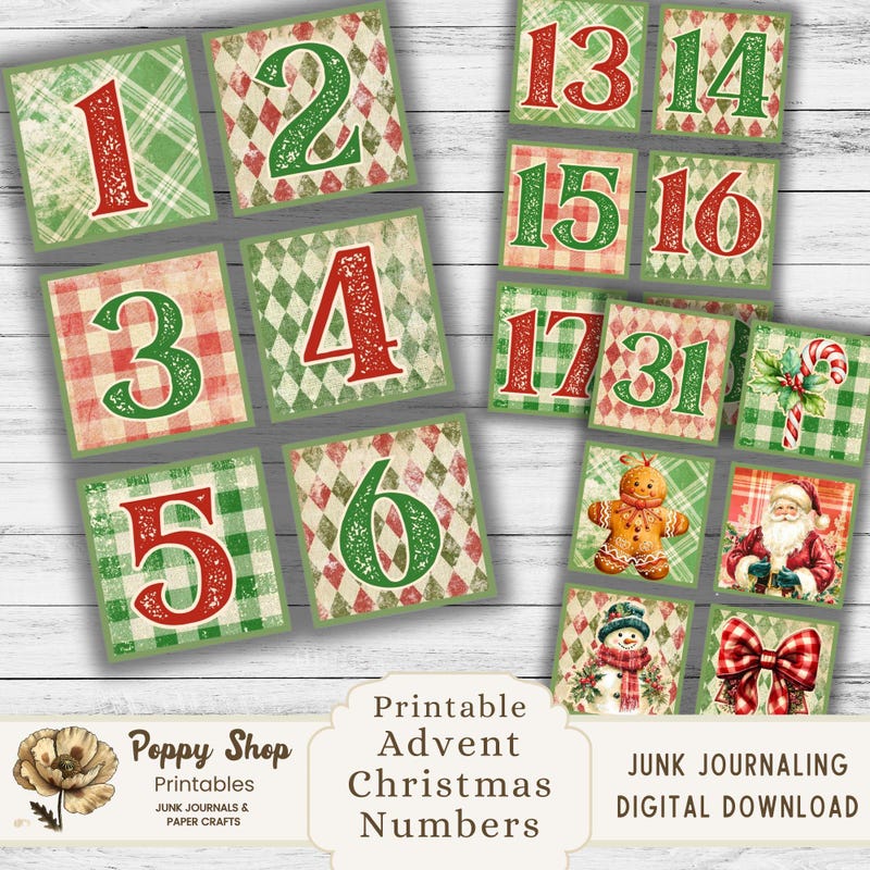 Advent Numbers - Etsy