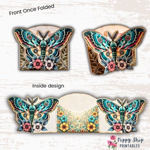 Moth Folio, Printable Folio Kit, Moth, Junk Journal Folio, Multi Fold ...