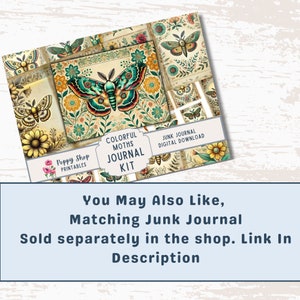 Moth Folio, Printable Folio Kit, Moth, Junk Journal Folio, Multi Fold ...