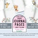 Journal Pages, Printable Writing Paper, Printable Journal, Animal, PDF ...