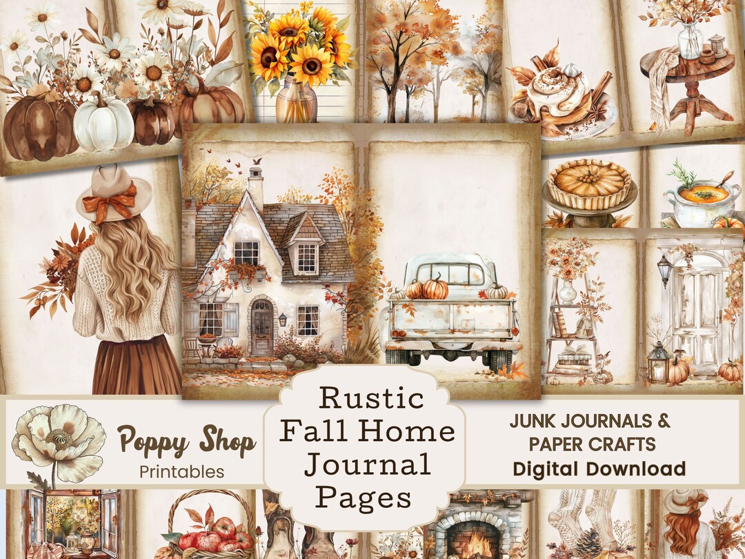 Rustic Home Junk Journal, Fall Junk Journal, Autumn Junk Journal ...