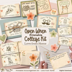 College Care Package, for Daughter, College Send-Off Letter Kit, Gift for College Student, Letters from Home, Gift Card Holder, Download