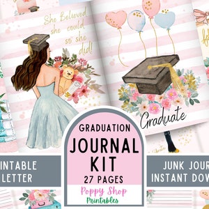Graduation Junk Journal, Junk Journal Kit, Graduation, Printable, Graduation Book, Graduation Scrapbook, Ephemera, Gift ,Instant Download