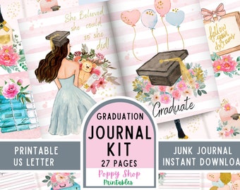 Graduation Junk Journal, Junk Journal Kit, Graduation, Printable, Graduation Book, Graduation Scrapbook, Ephemera, Gift ,Instant Download
