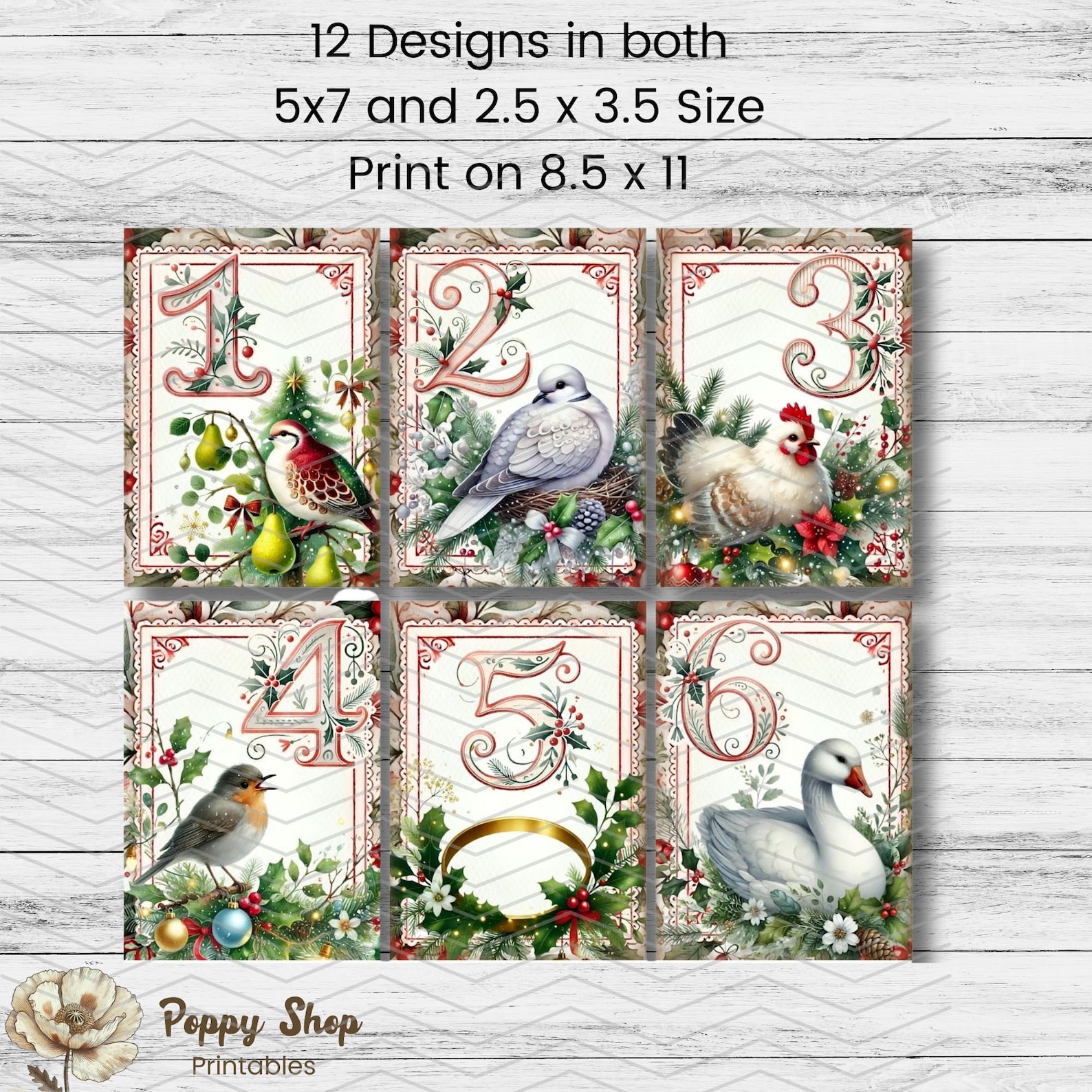 12 Days of Christmas Cards, Twelve Days of Christmas, ATC Cards ...