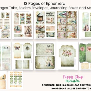 Camping, Junk Journal Kit, Glamping, Travel, Journal Pages, Junk ...