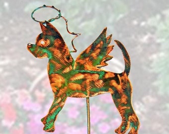 Angel Chihuahua Memorial Garden Ornament - Perfect Pet Marker as a Loving Tribute