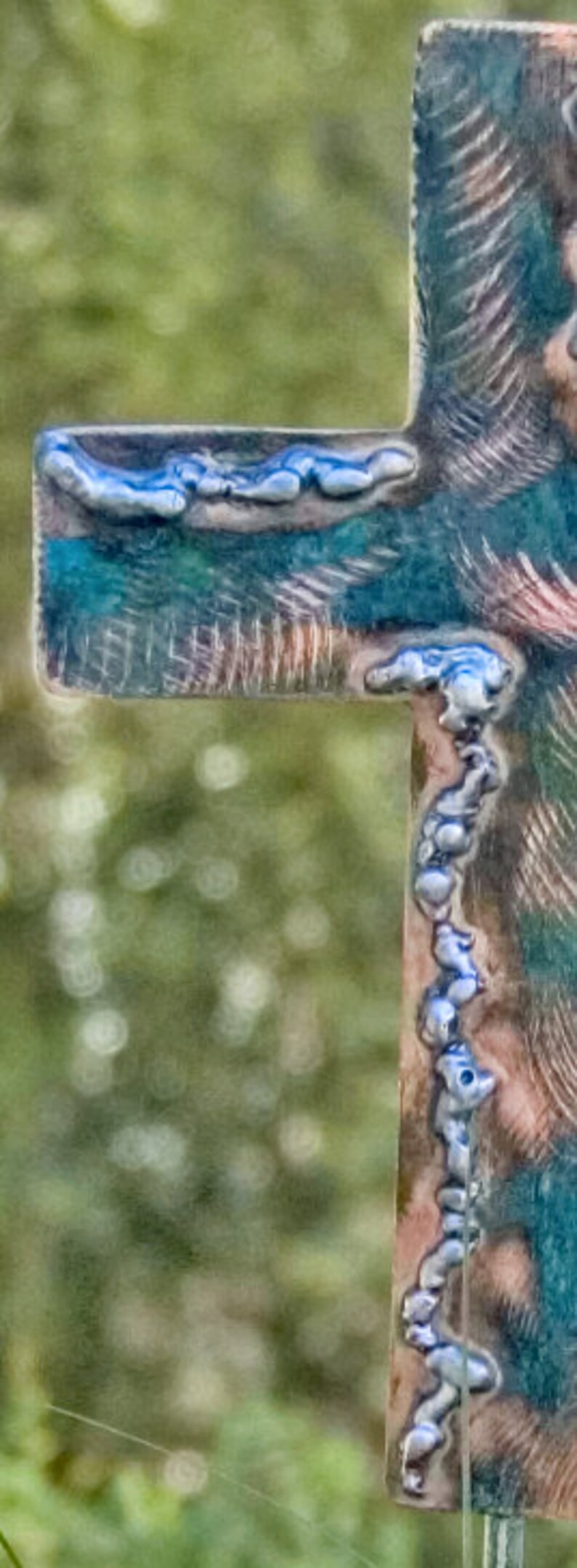 Cross Garden Stake / Copper Art / Metal Garden Art / Yard Art Etsy