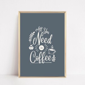 home decor wall art | digital art download | farmhouse decor | wall art printable | kitchen wall decor | coffee lover gift | coffee wall art