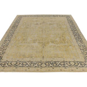 10x14 Gold and Navy Vintage Area Rug