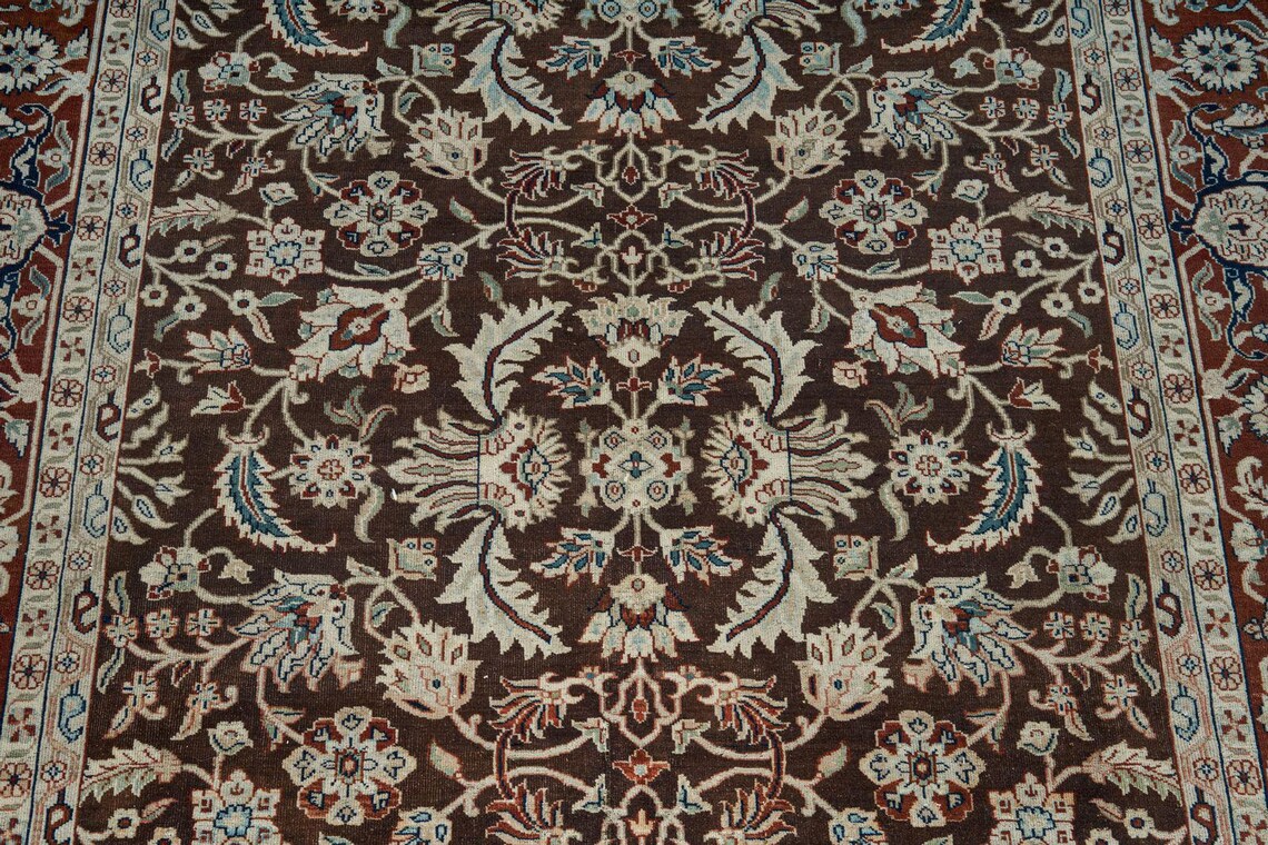6x9 Brown and Rust Vintage Area Rug - Etsy
