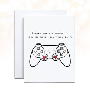 Gamer Anniversary Card, Video Game Lover Card, Funny Anniversary Card for Him, Personalized Funny Valentine, Gamer Gifts, Gamer Boy Card
