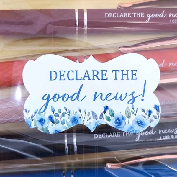 JW 2024 international convention Stickers with bags bulk, declare the good news, fancy labels treat gift bags decorative 6 designs floral