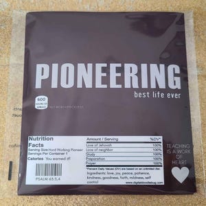 PRINTED Chocolate candy bar wrappers Jw gift 2025 Pioneer school appreciation 600 hours